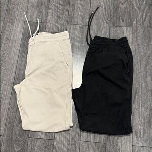 Zara Black and Tan Jogger Pants Set